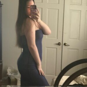 Wild Fable Strapless Navy Dress